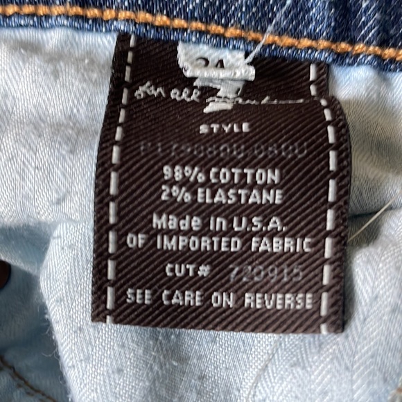 7 for all mankind low rise skinny jeans minimal distress on pockets Sz 24 - Picture 9 of 9